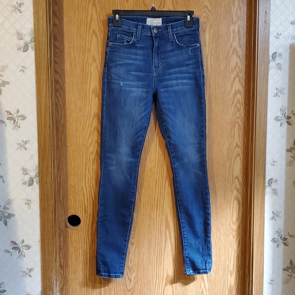 Current/Elliott The super highwaist ankle skinny jeans Sahara Destroy - Picture 3 of 13